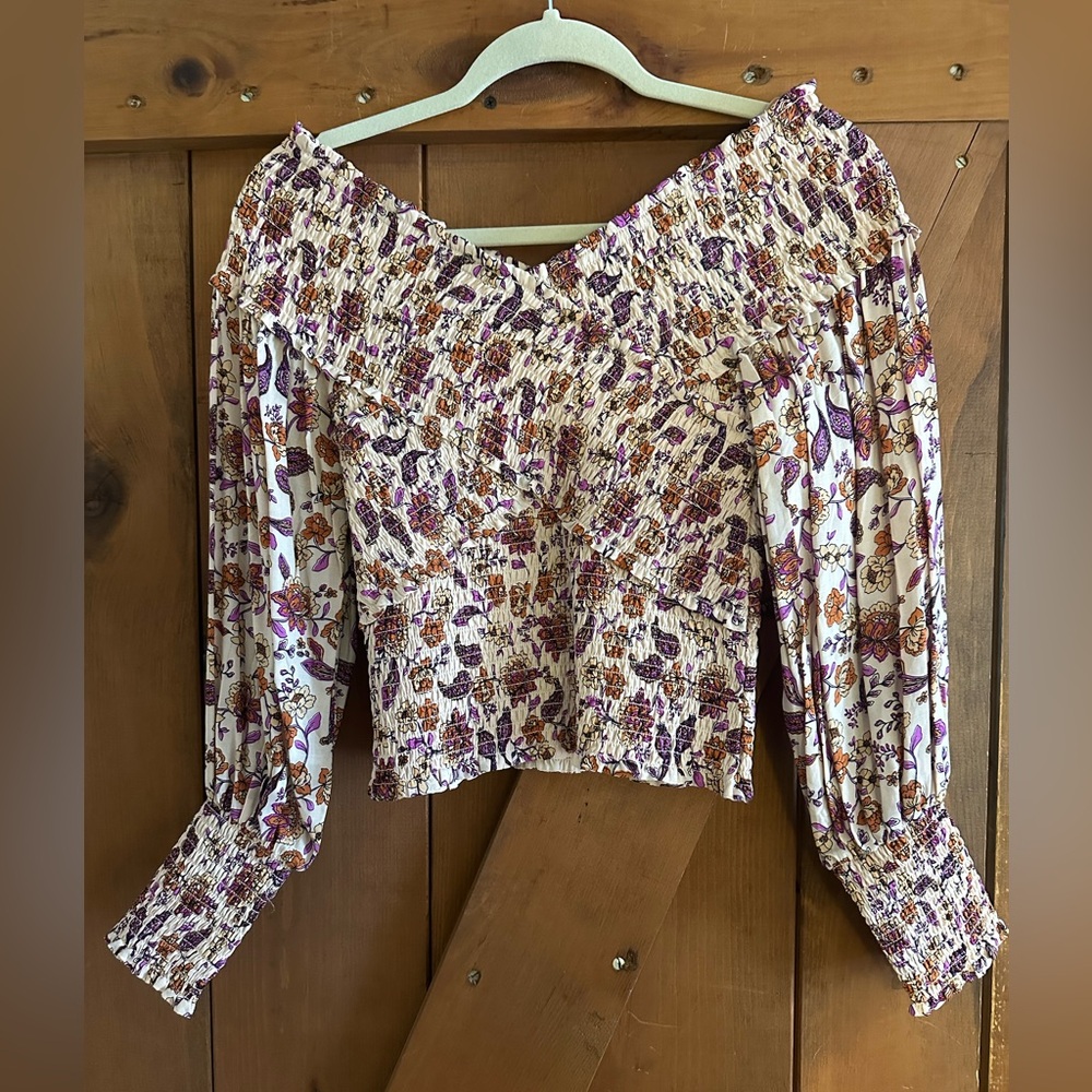 NWOT BB Dakota by Steve Madden Smocked Factor Top Sz S - Picture 2 of 11